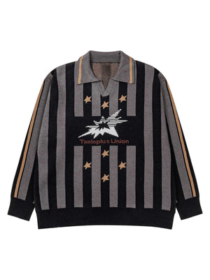 1984 Striped Star Jacquard Knit Sweater