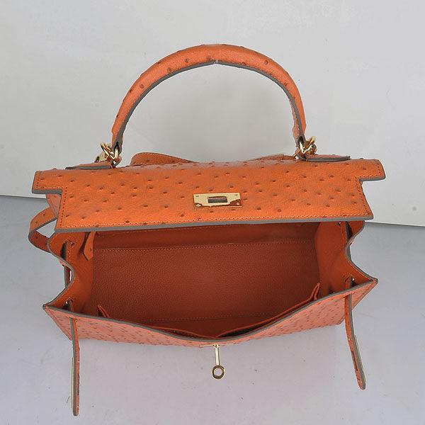 HMS Kelly 32cm Ostrich Vein 6108 Orange Golden Kilta bags