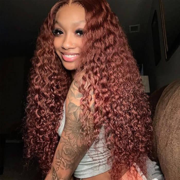 Reddish Brown Color Upgrade Pre Cut HD Lace Closure Wigs - 1984brand