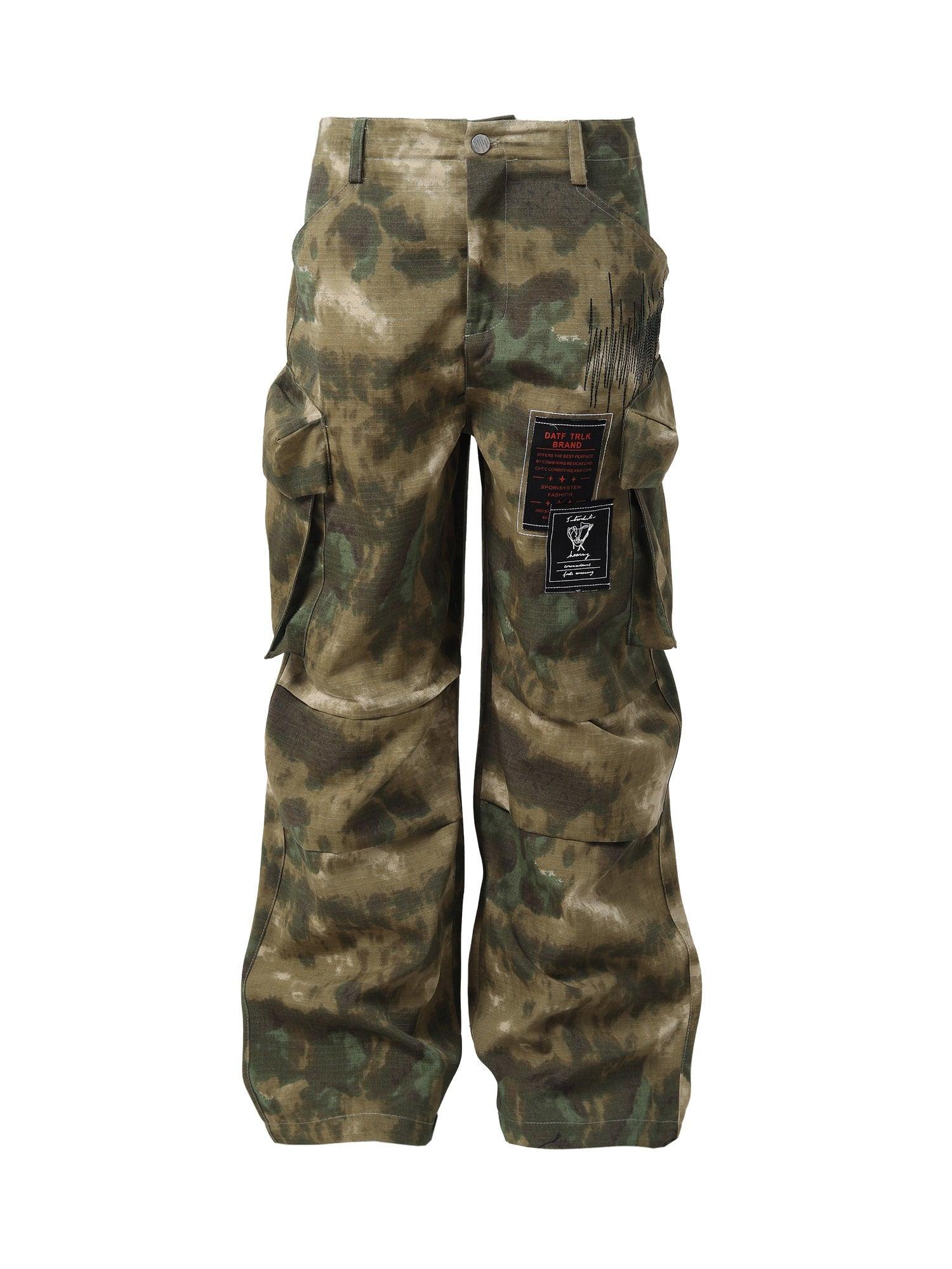 1984 High Street Badge Camouflage Multi-Pocket Pants