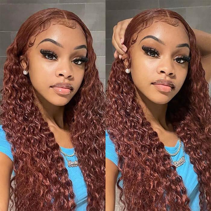 Reddish Brown Color Upgrade Pre Cut HD Lace Closure Wigs - 1984brand