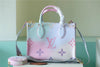 LV Onthego PM Tote Bag In Monogram Canvas Sunrise Pastel For Women 25cm LV M59856