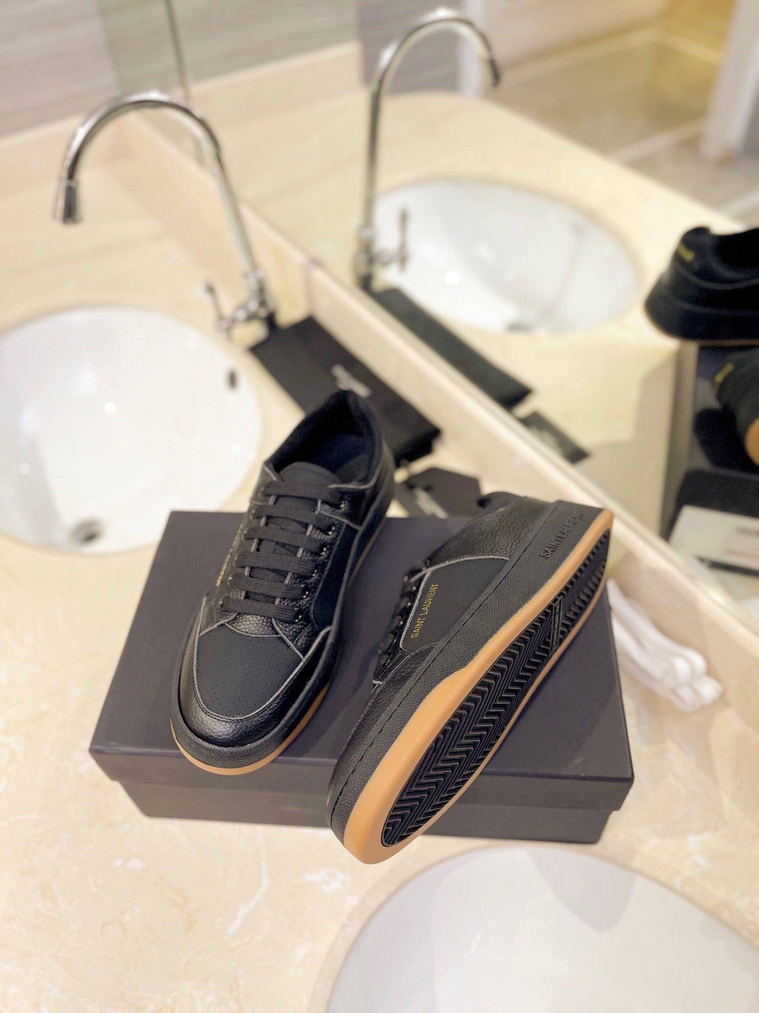 VSL Black Leather Sneakers-168