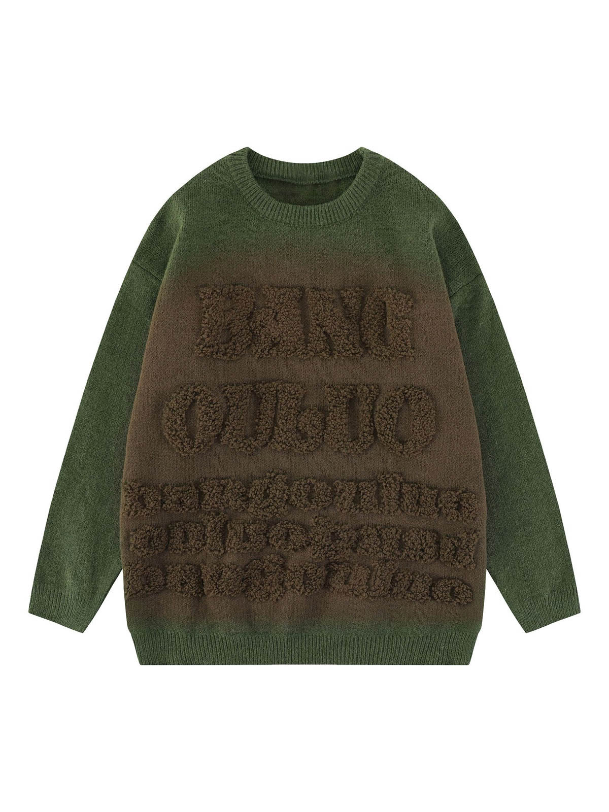 1984 Retro Letters Jacquard Crew Neck Sweater SP240919UL93