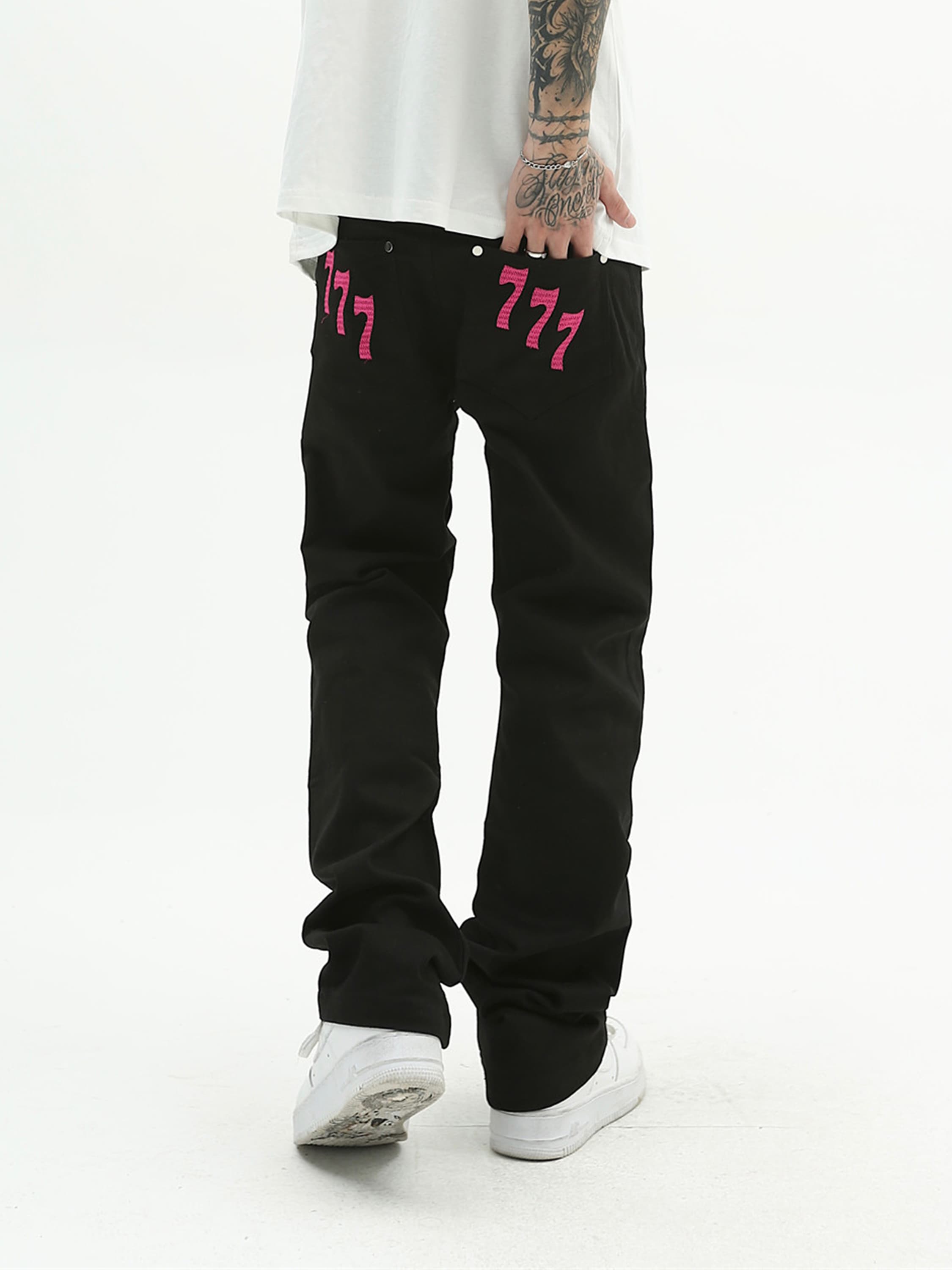 1984 American High Street Digital Embroidered Jeans - 1984brand