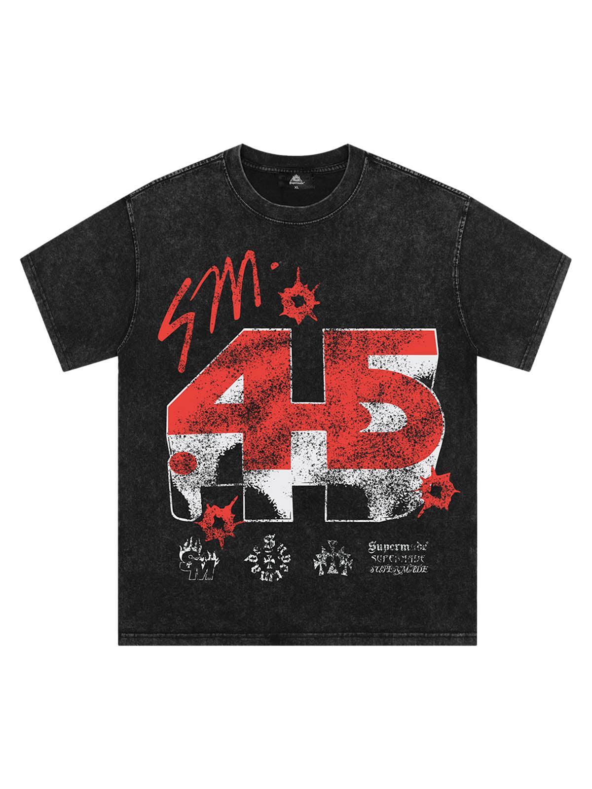 1984 Gunshot Mottled Hip Hop T-shirt SP240904HN58