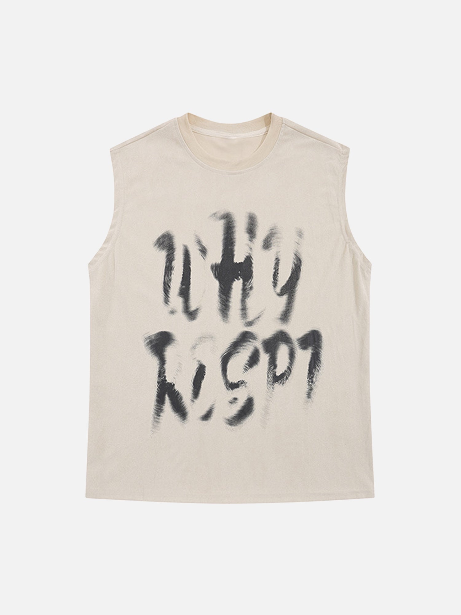 1984 Retro Hip Hop Abstract Letter Print Vests SP240312DW4Y