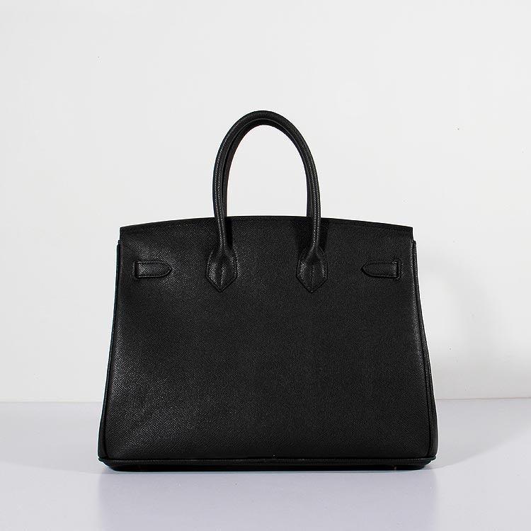 Birkin Bag Epsom Leather Black Gold - sneakerlandnet