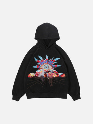 1984 Hip-hop Creative Fun Embroidered Hoodie SP231130ESO2