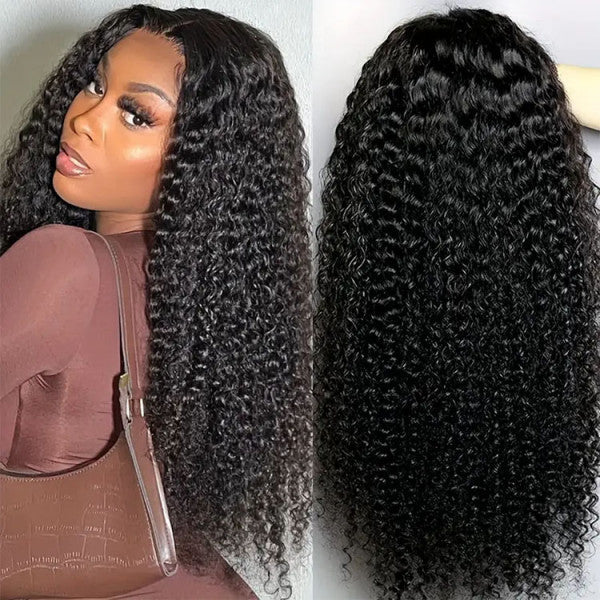 Ready & Go Glueless Wigs 8x5 Pre Cut Lace Closure Curly Human Hair Wigs Hermosa Hair