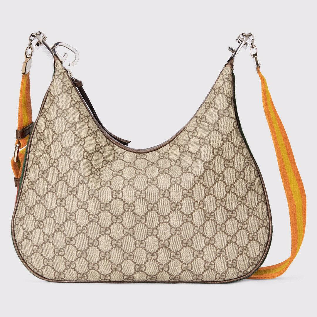 gg Atache Large Shoulder Bag Beige And Multicolor For Women, Women&#8217;s Bags 13.8in/35cm gg‎ ‎‎‎702823 96GRN 4091