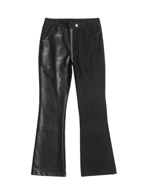 1984 High Street PU Leather Patchwork Pants