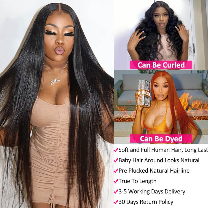 13*4 HD Lace Front Wig And 4*4 Lace Closure Wig Straight Human Hair Wigs - 1984brand