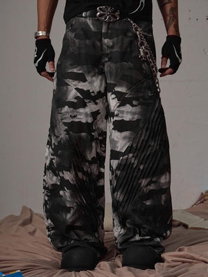 1984 Tie-Dye Baggy Snow Camouflage Pants - 2109