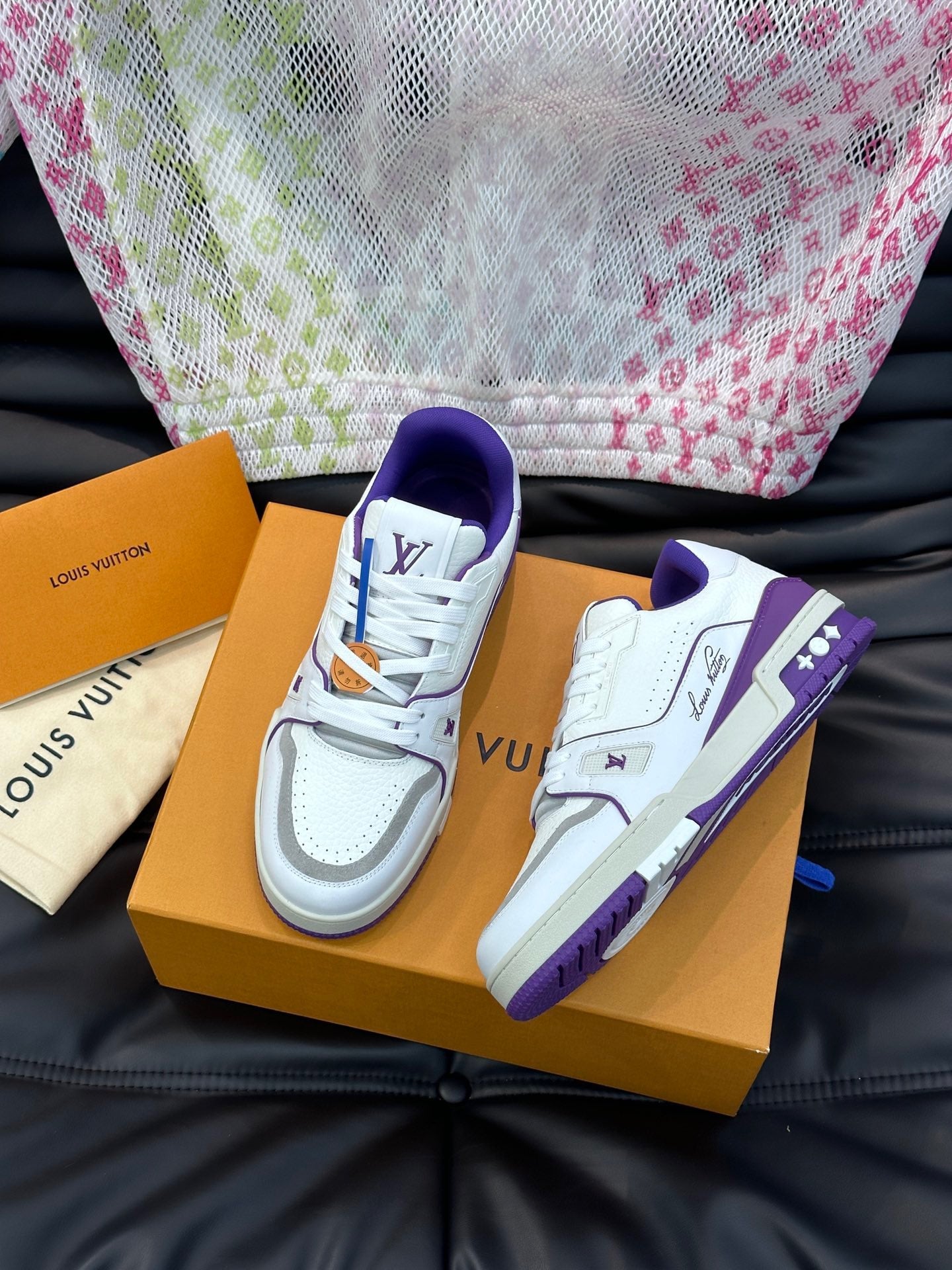 LUV Women's Purple and White Trainer  Sneakers-096