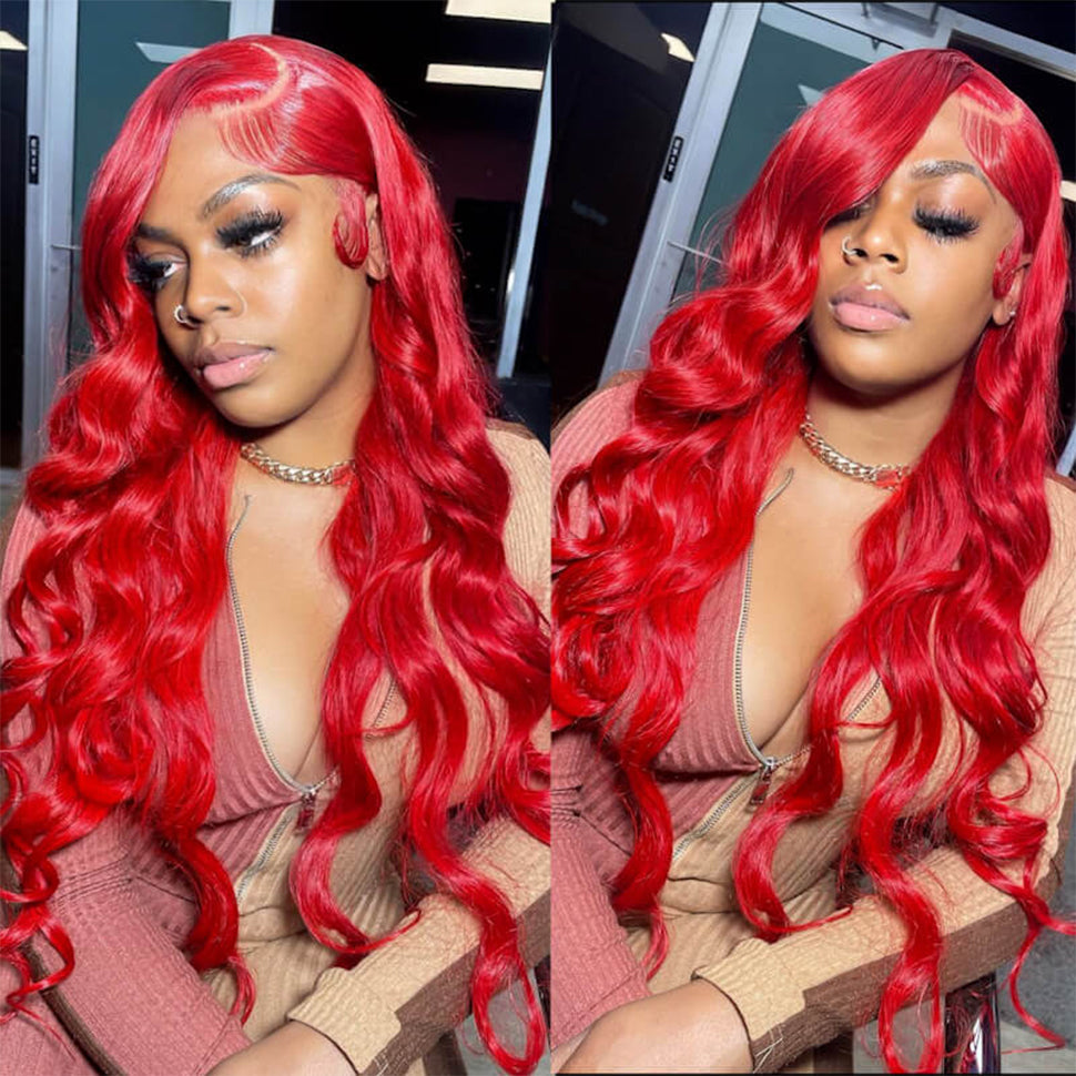 Red Lace Front Human Hair Wigs 13x4/13x6 Body Wave & Straight Wig Glueless Frontal Wig Hermosa Hair