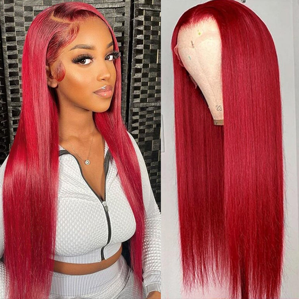 Red Lace Front Human Hair Wigs 13x4/13x6 Body Wave & Straight Wig Glueless Frontal Wig Hermosa Hair