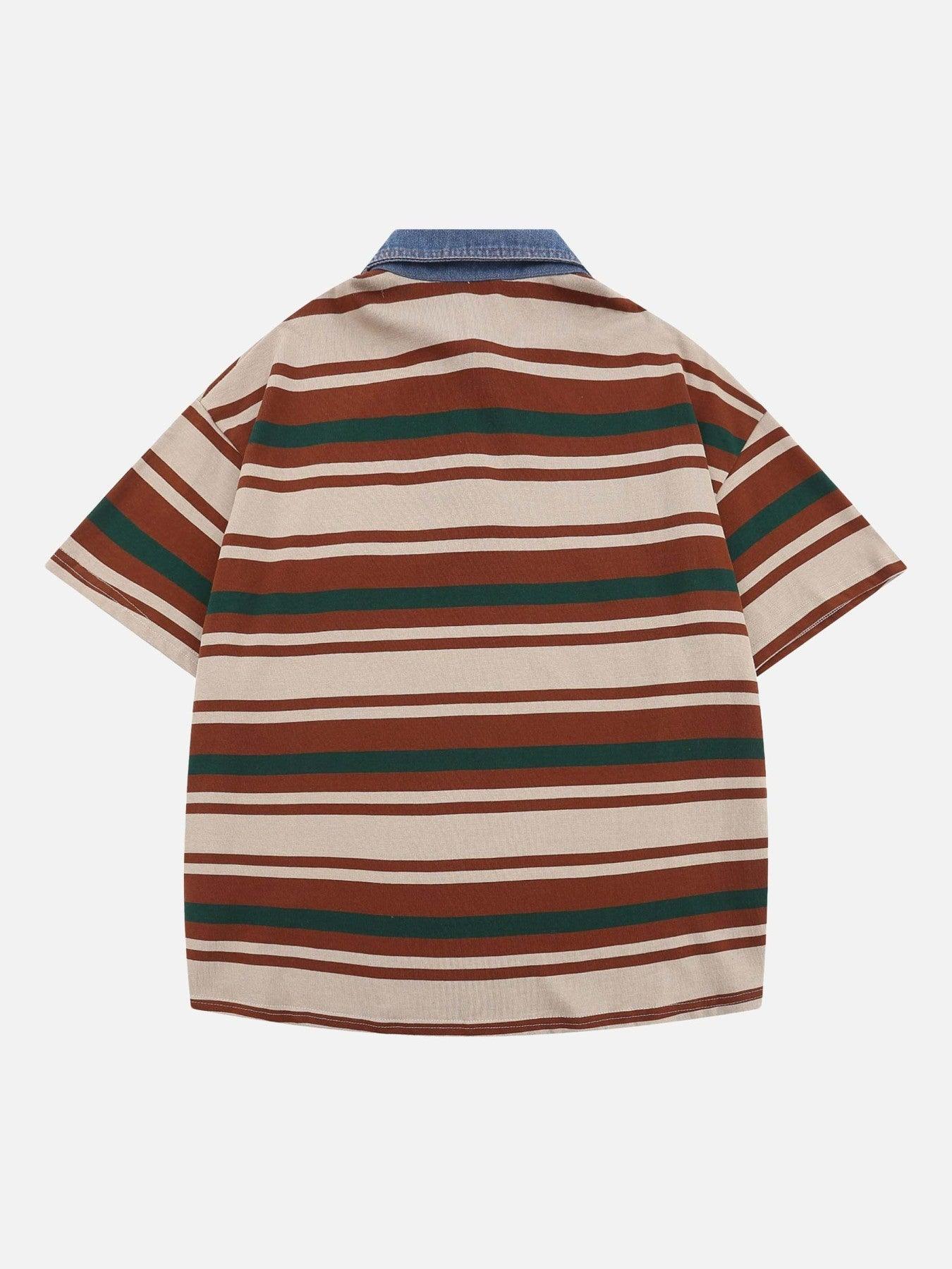 1984 Vintage Striped Polo Shirt SP230727DWFS