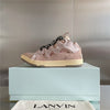 Premium Men Leather Curb Sneaker pink Luxury Snickers