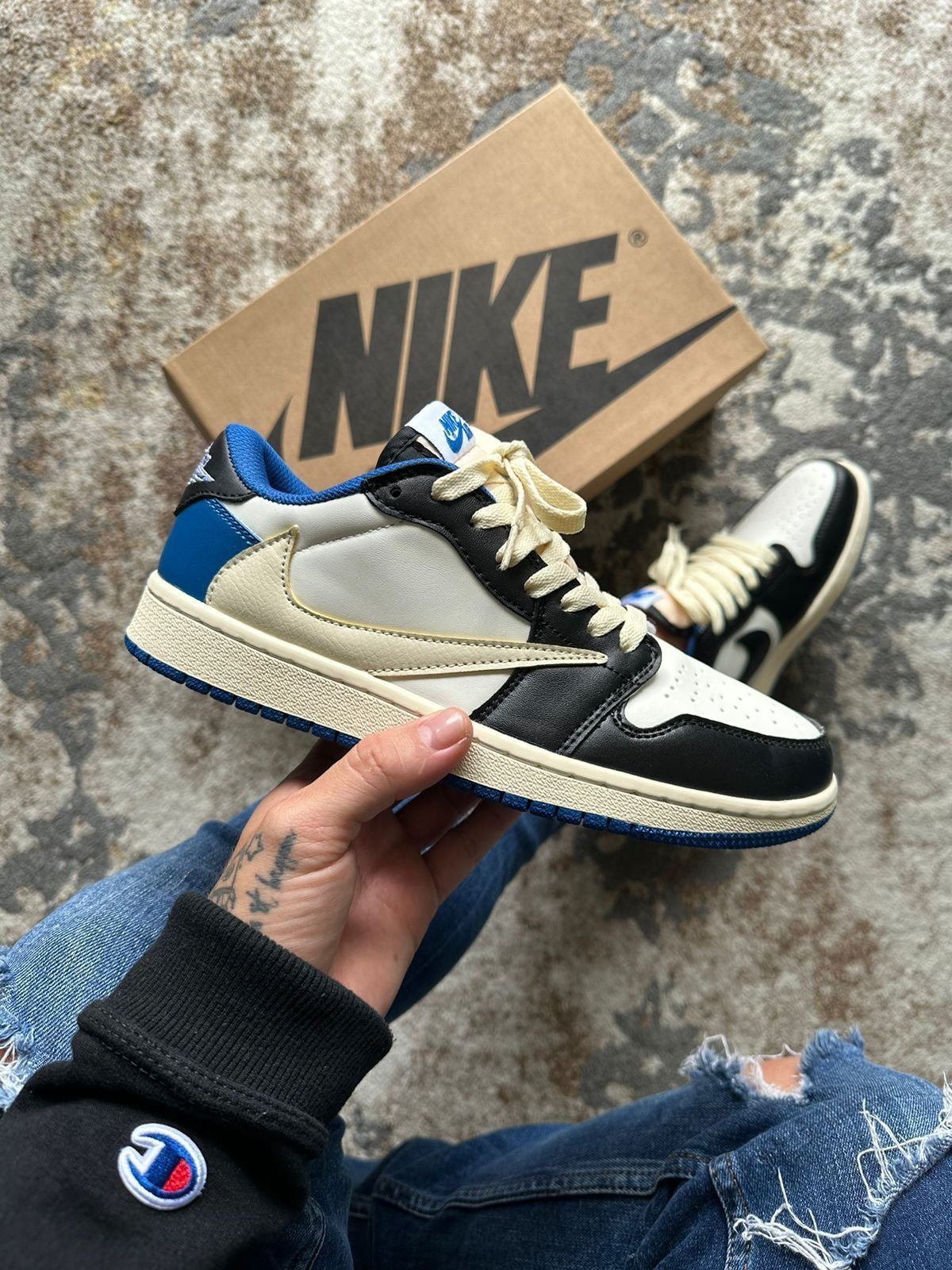 Custom Fragment x Travis Scott x Air Jordan 1 Low DM7866 140