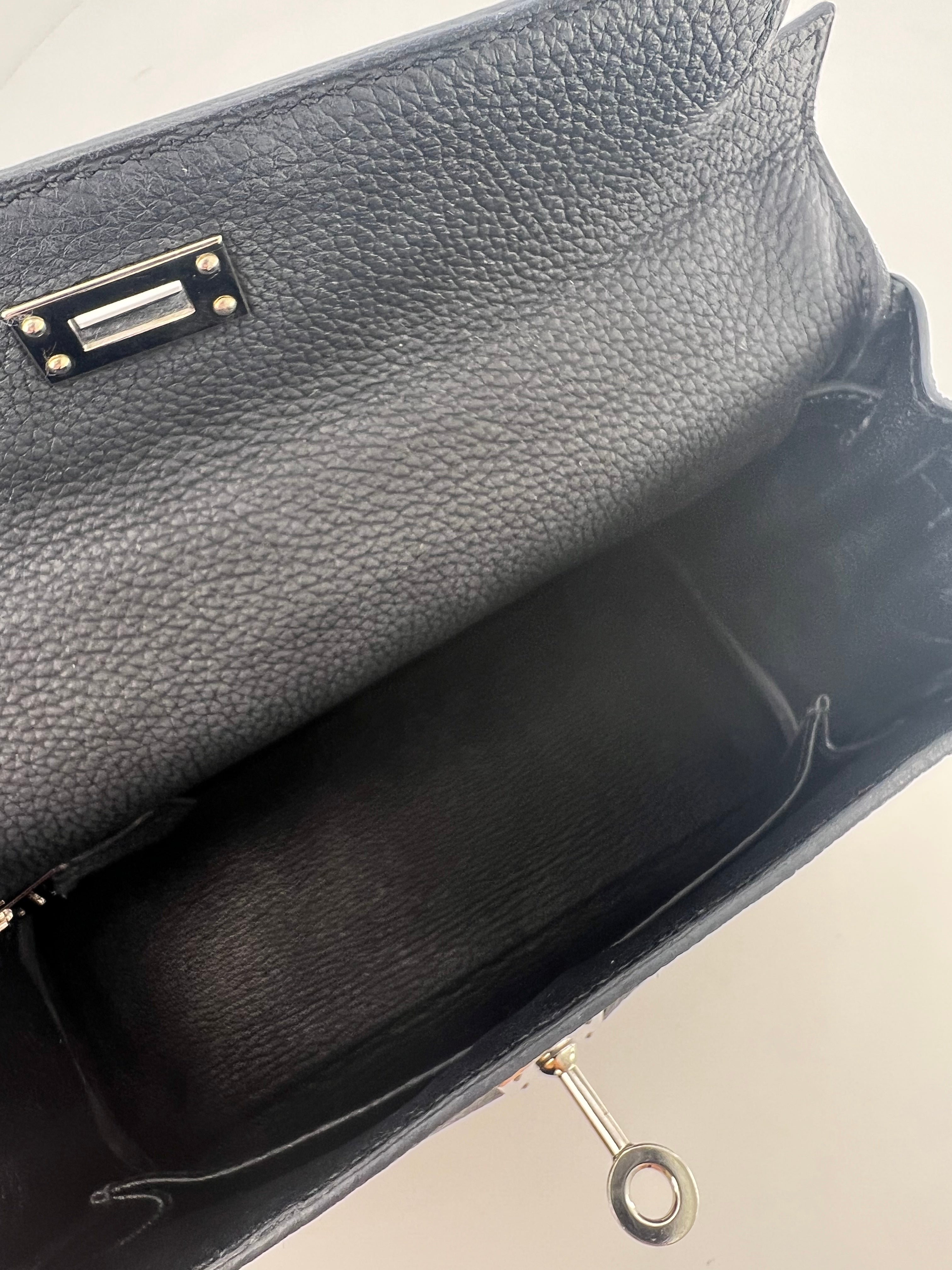 *RARE* Hermes Kelly Touch Retourne 25cm Bag in Black Togo leather and Lizard with Palladium Hardware - sneakerlandnet