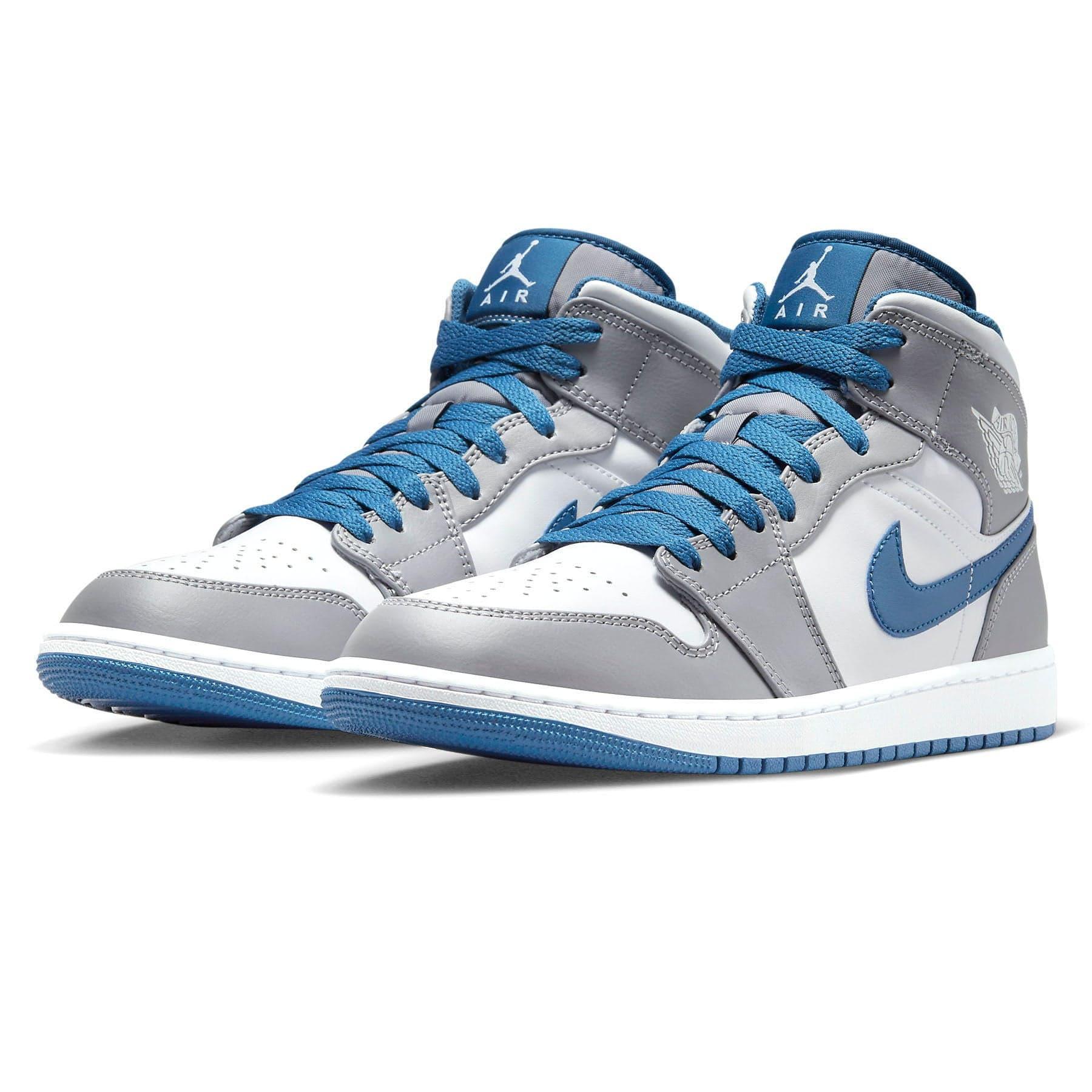 Air Jordan 1 Mid 'Cement True Blue' - sneakerhypesusa