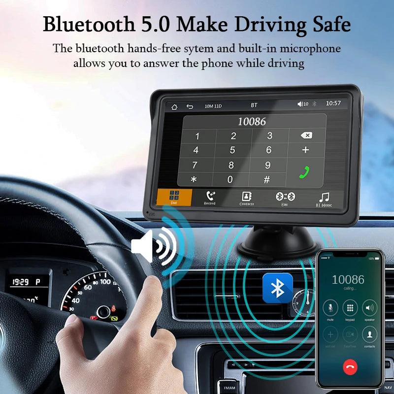 7inch CarPlay Android Auto Car Radio Multimedia Video Player Portable Touch Screen With USB AUX For Rear View Camera