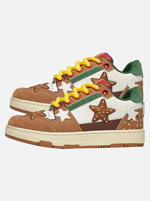 Burger Star Breathable Thick Sole Versatile Sneakers SP2403308U15