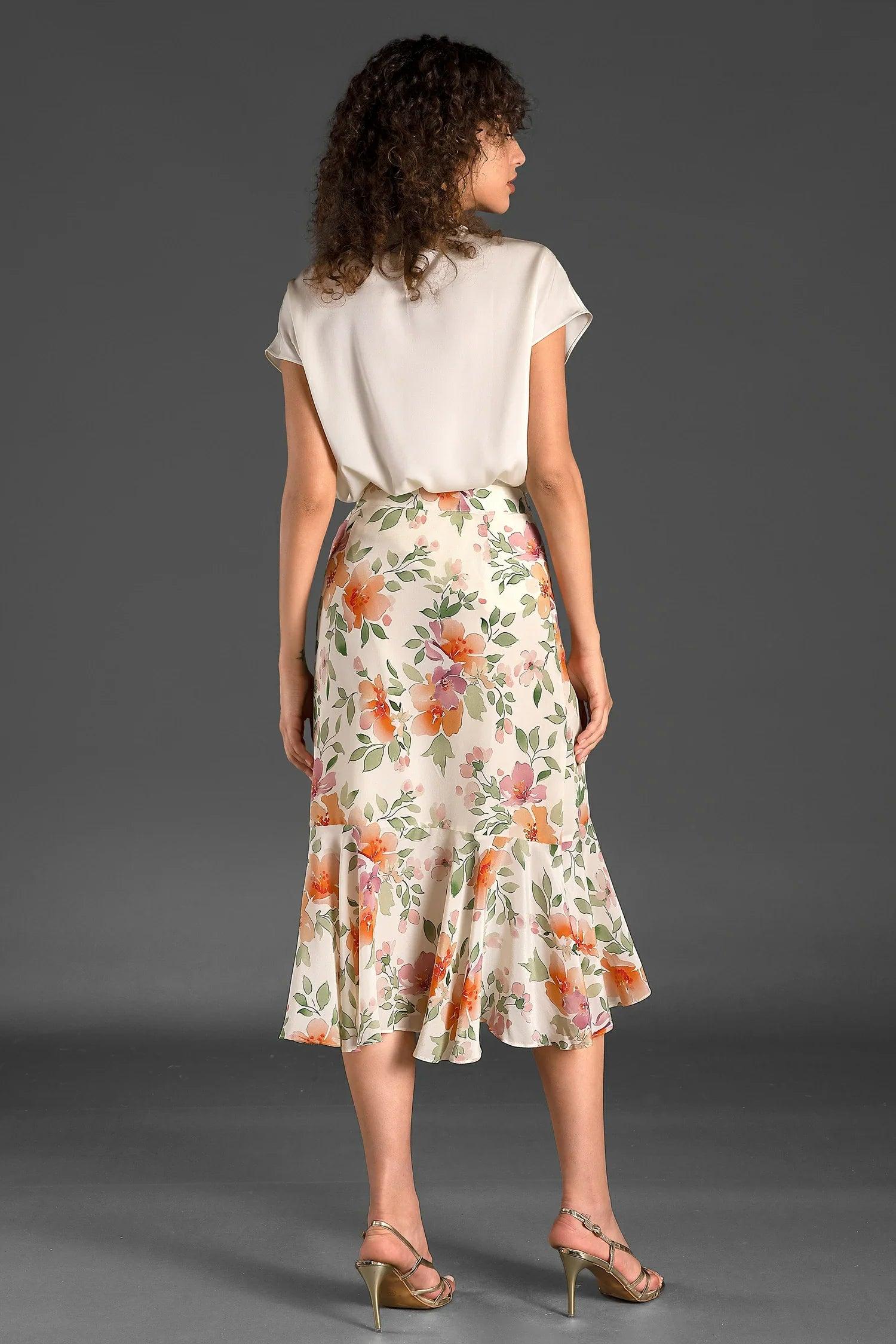 Tatoglou Floral Ruffle Skirt