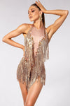 Eleutheria jewel Fringe Bodysuit Acmefun