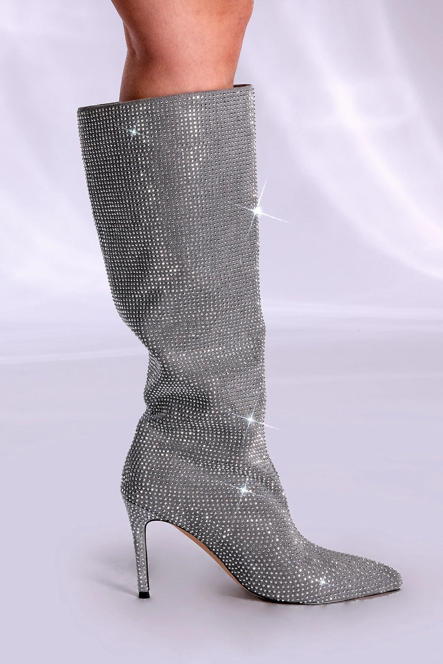 Pre-Sale Eva Rhinestone Glitter Boots