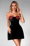 Ofelia Heart Rhinestone Corset Dress