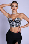 Keliyah Crystal Corset Mini Top