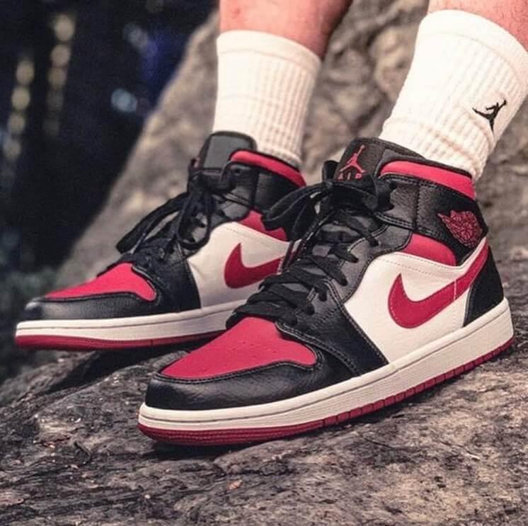 Custom Air Jordan 1 Bred Toe Sneakers - sneakerhypesusa