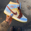 Custom Air Jordan 1 Chateau Blue Yellow Sneakers - sneakerhypesusa