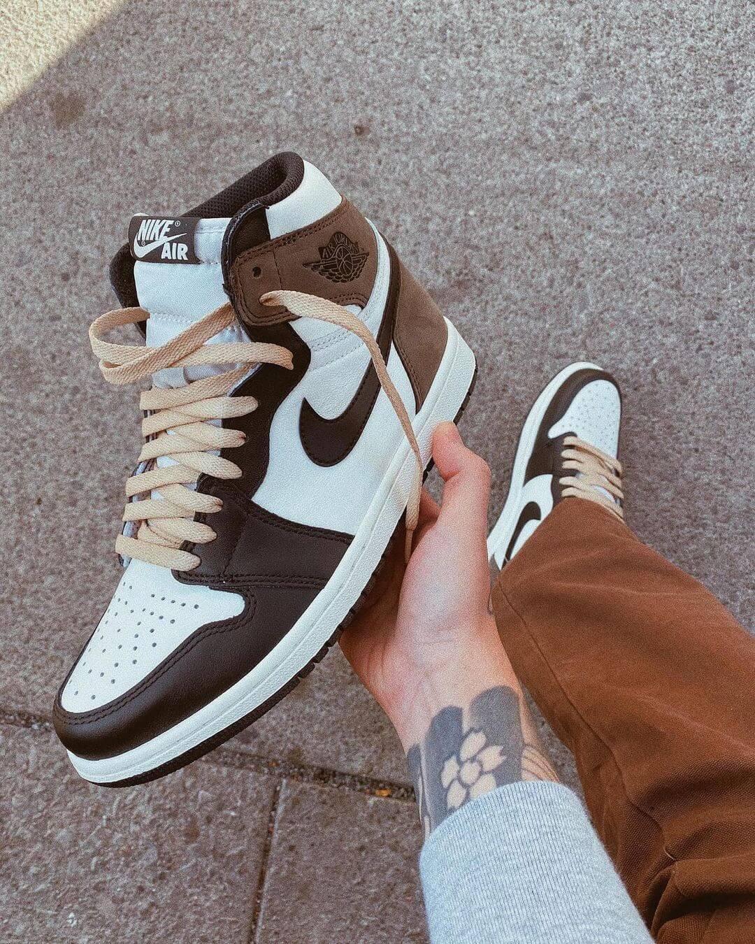 Custom Air Jordan 1 Dark Mocha Sneakers - sneakerhypesusa