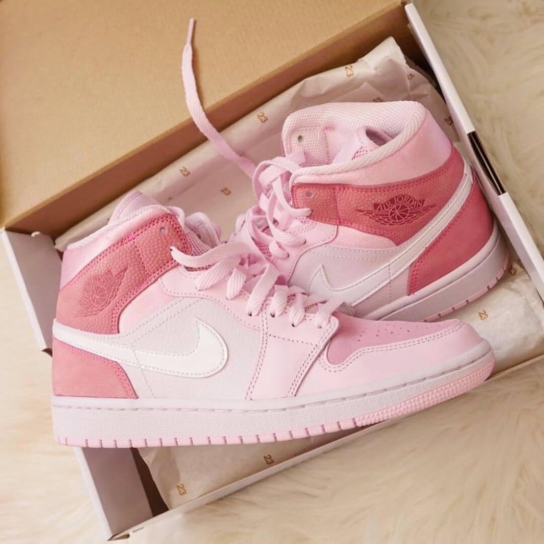 Custom Air Jordan 1 Digital Pink Sneakers - sneakerhypesusa