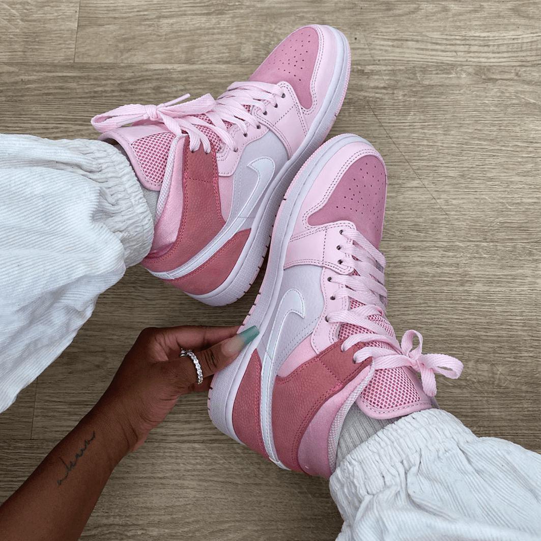 Custom Air Jordan 1 Digital Pink Sneakers - sneakerhypesusa