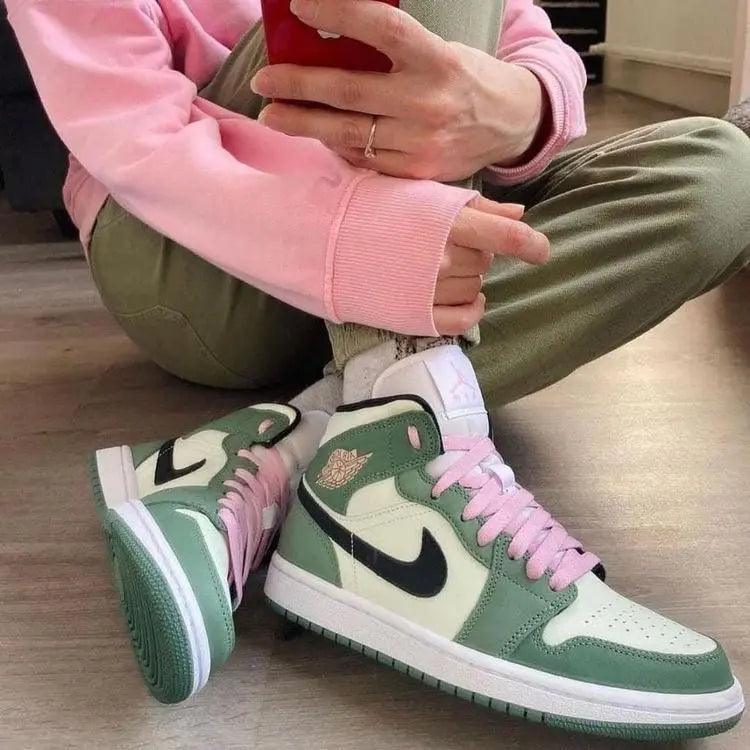 Custom Air Jordan 1 Dutch Green High Q - sneakerhypesusa