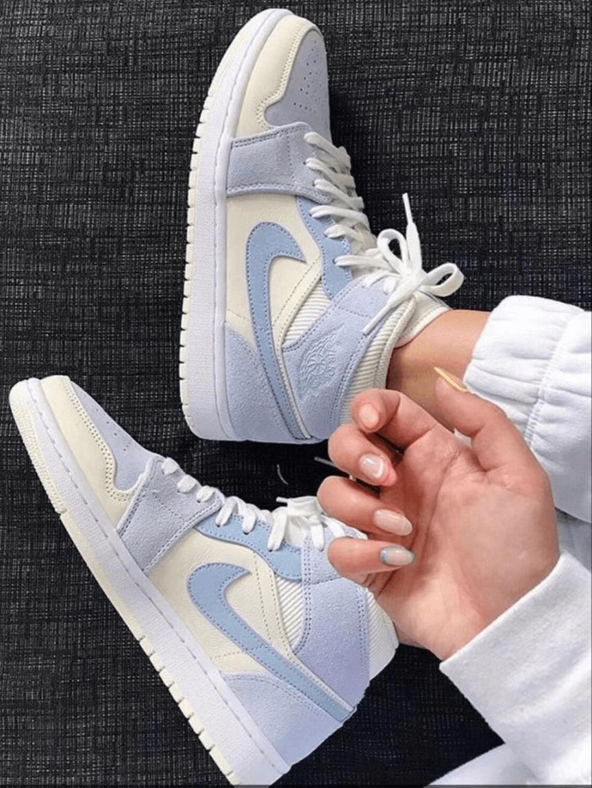 Custom Air Jordan 1 Light Blue Sneakers - sneakerhypesusa