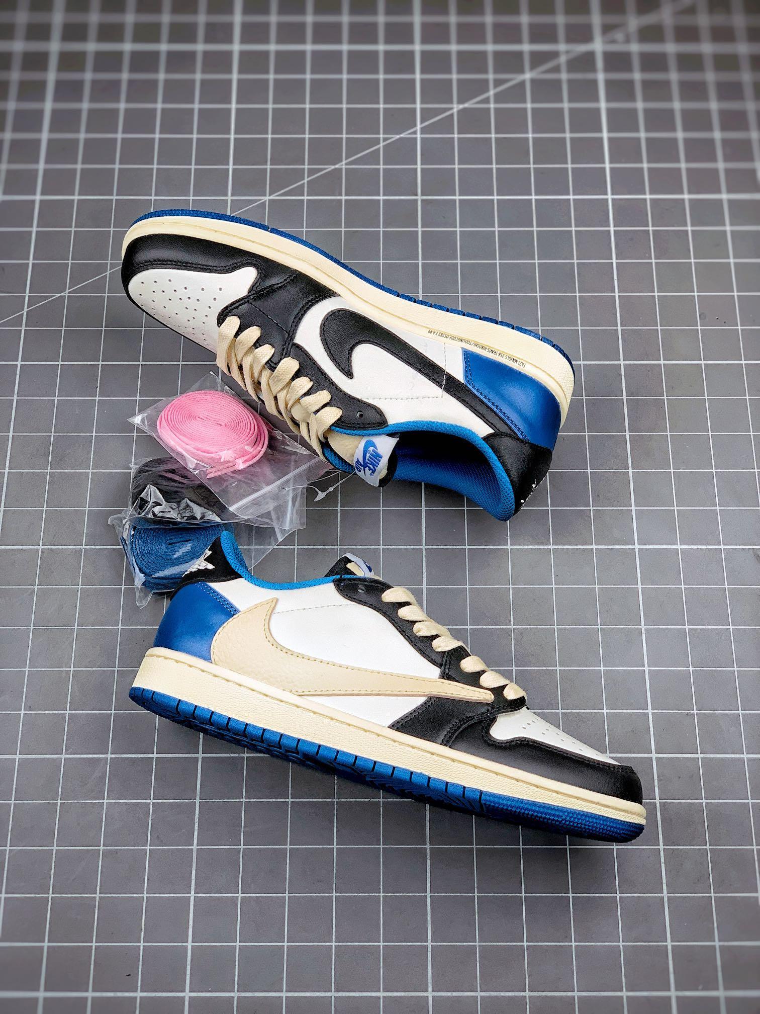 Custom Air Jordan 1 Low Fragment x T-Scott - DM7866-140 sneakerhypesusa