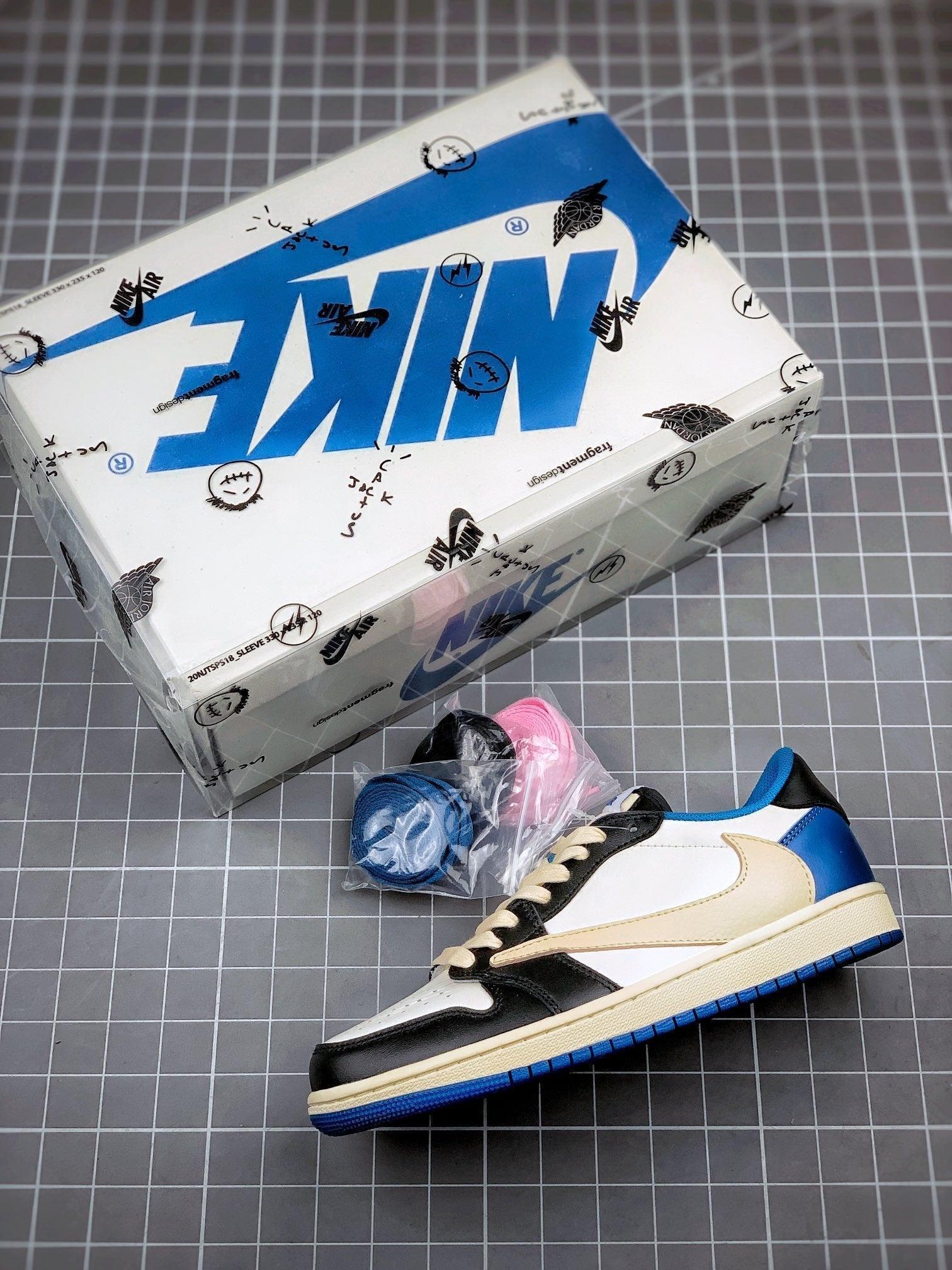 Custom Air Jordan 1 Low Fragment x T-Scott - DM7866-140 sneakerhypesusa