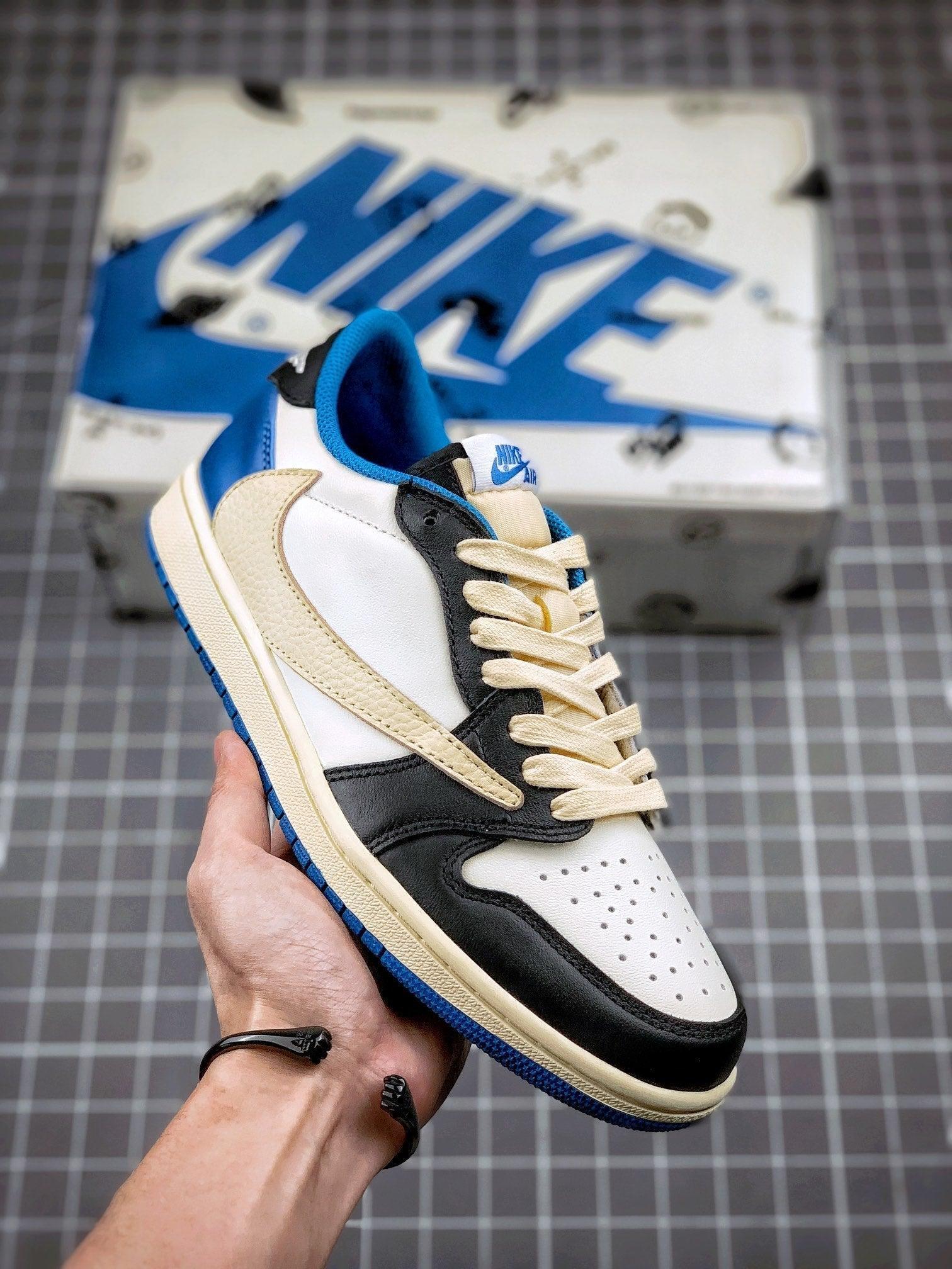 Custom Air Jordan 1 Low Fragment x T-Scott - DM7866-140 sneakerhypesusa