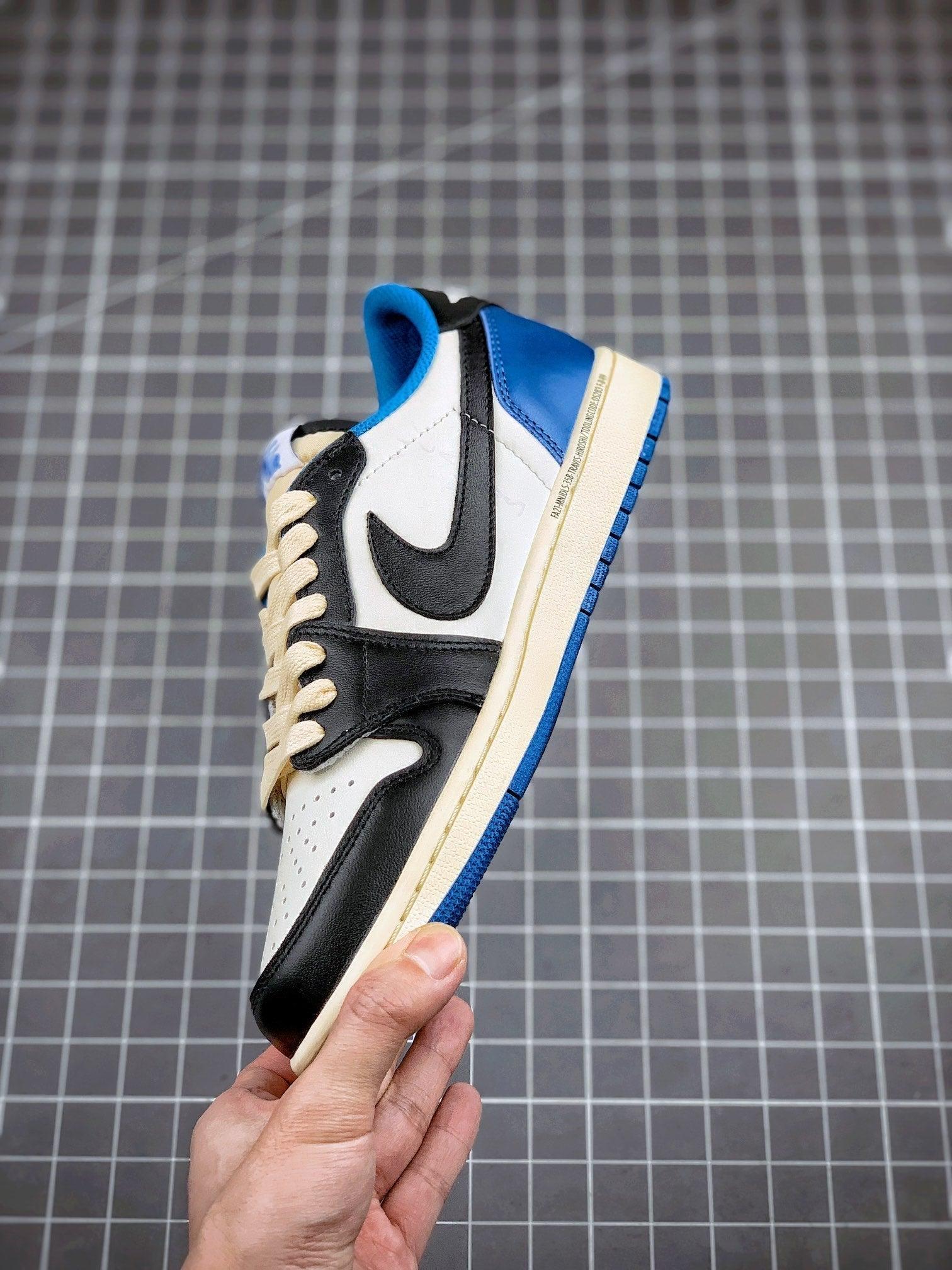 Custom Air Jordan 1 Low Fragment x T-Scott - DM7866-140 sneakerhypesusa