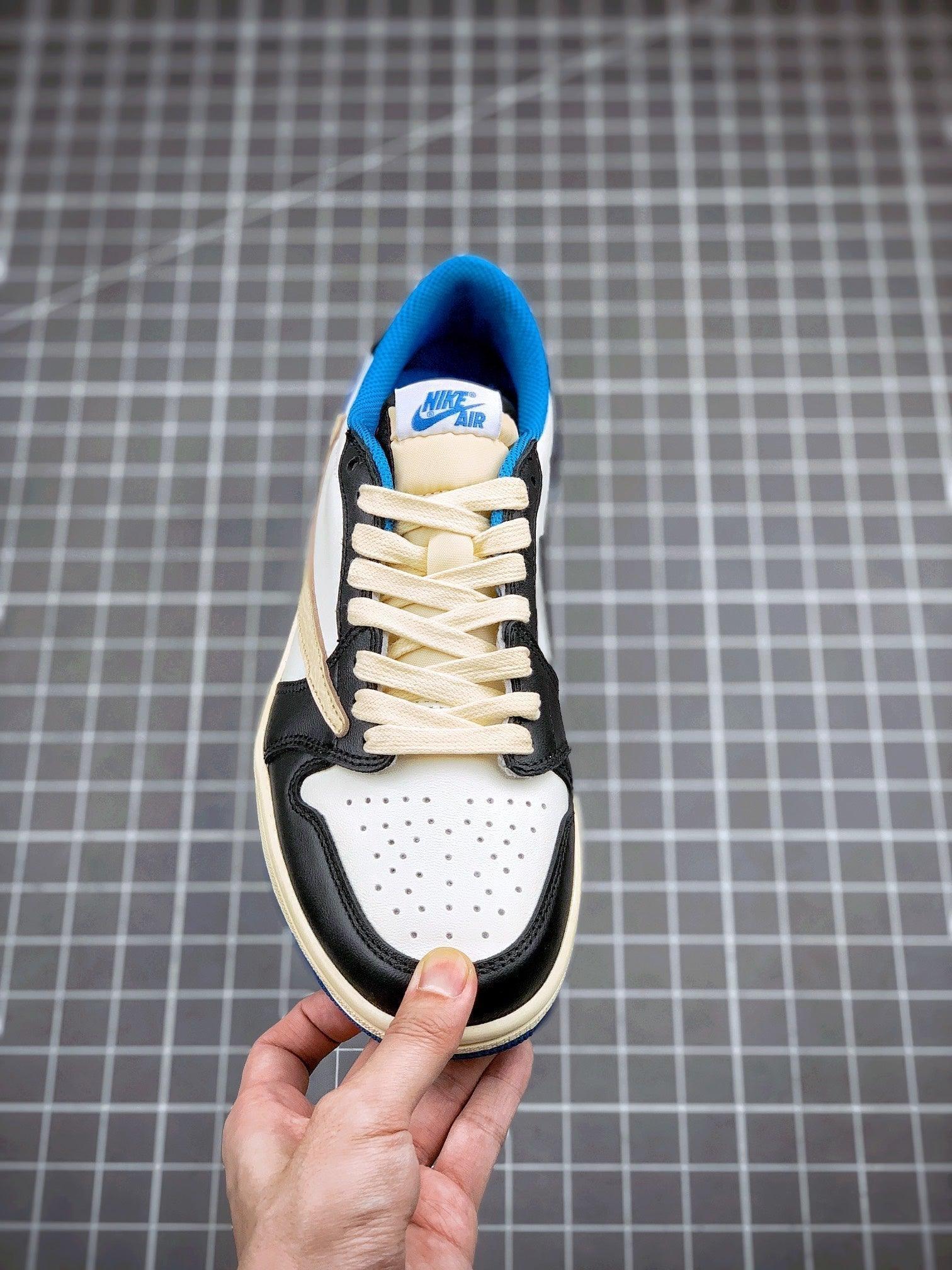 Custom Air Jordan 1 Low Fragment x T-Scott - DM7866-140 sneakerhypesusa