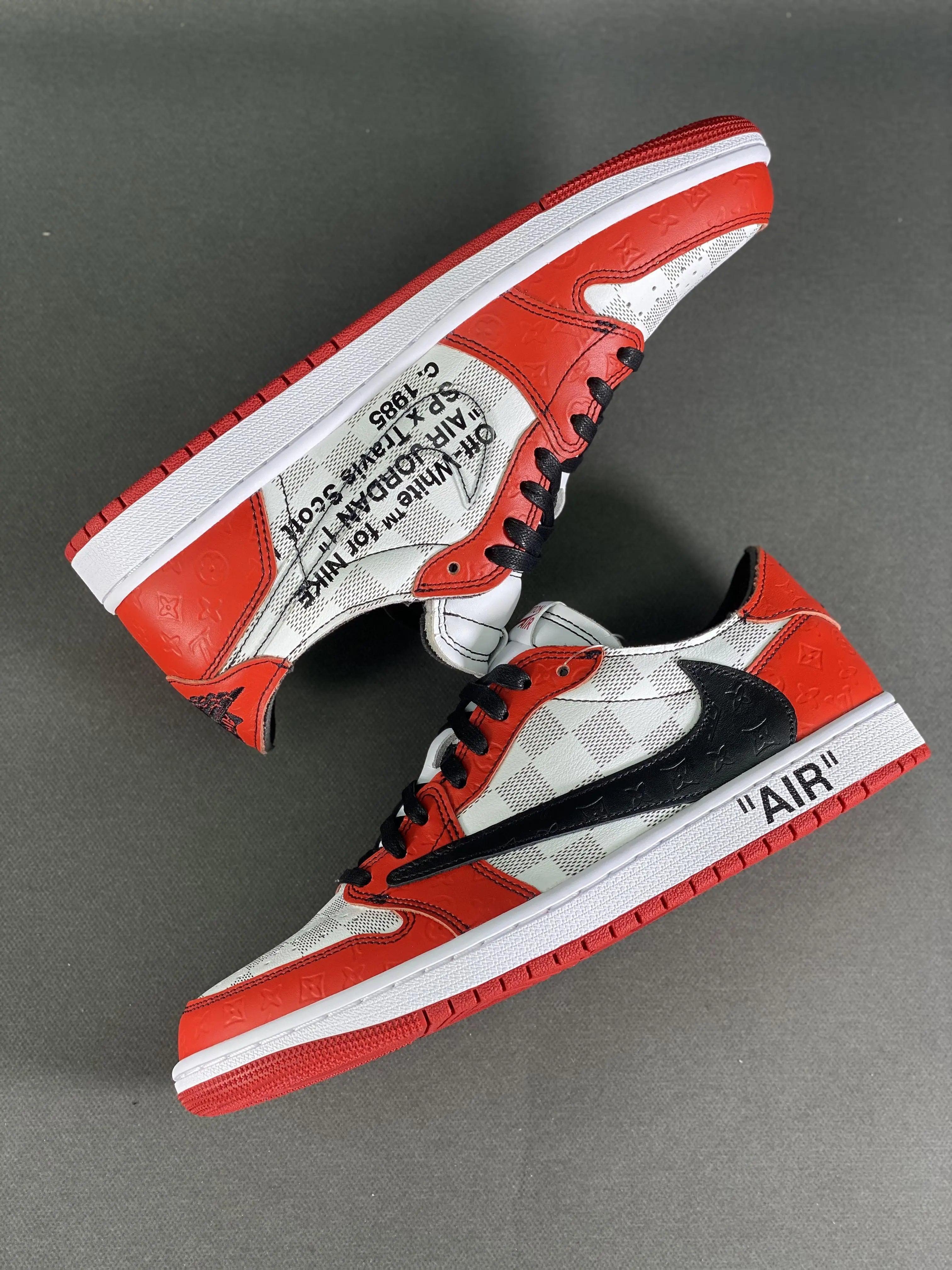 Custom Air Jordan 1 Low x Off-White x Travis Scott  DZ2403 006 - 1984brand