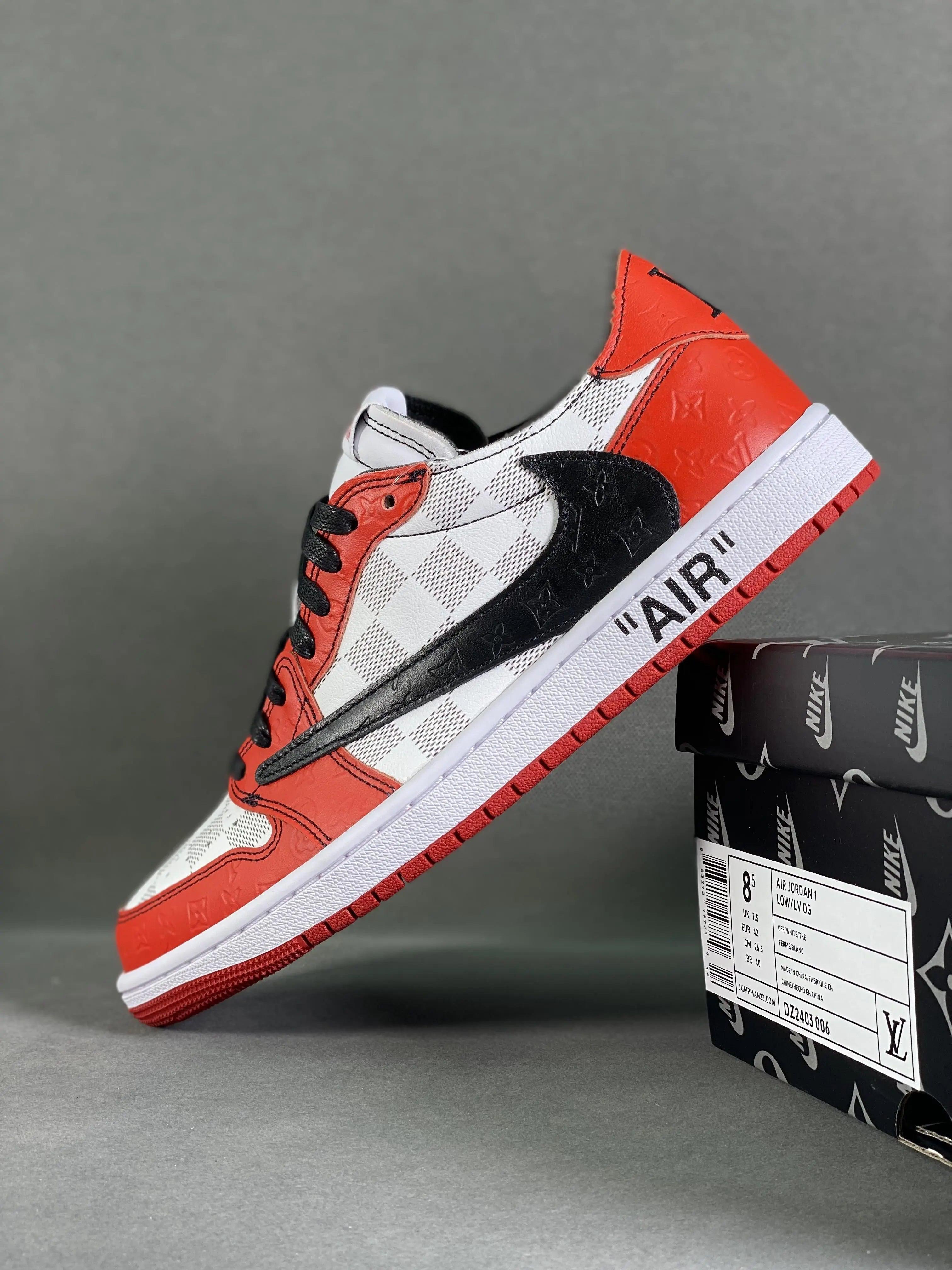 Custom Air Jordan 1 Low x Off-White x Travis Scott  DZ2403 006 - 1984brand