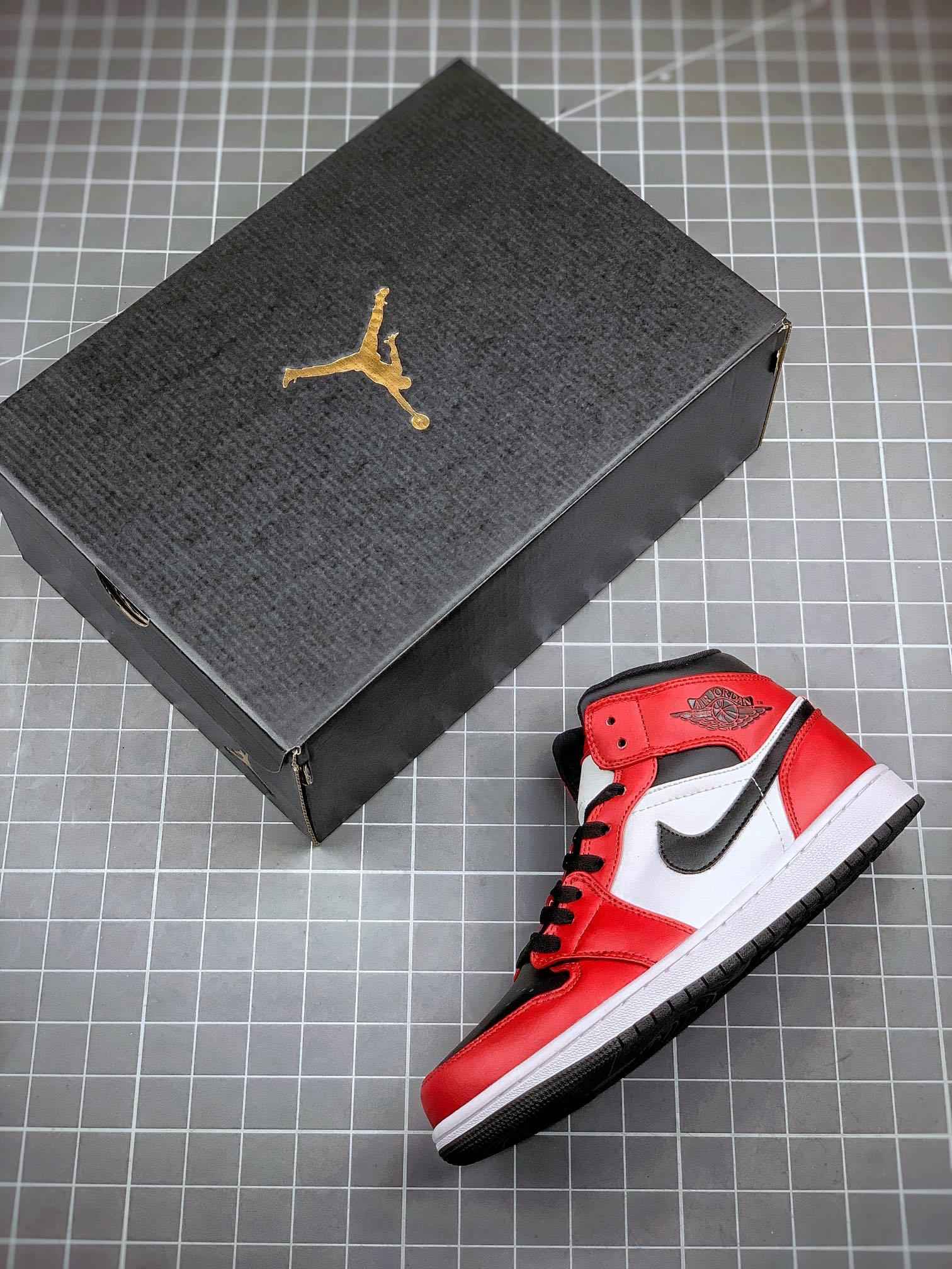 Custom Air Jordan 1 Mid “Gym Red” 554724-069