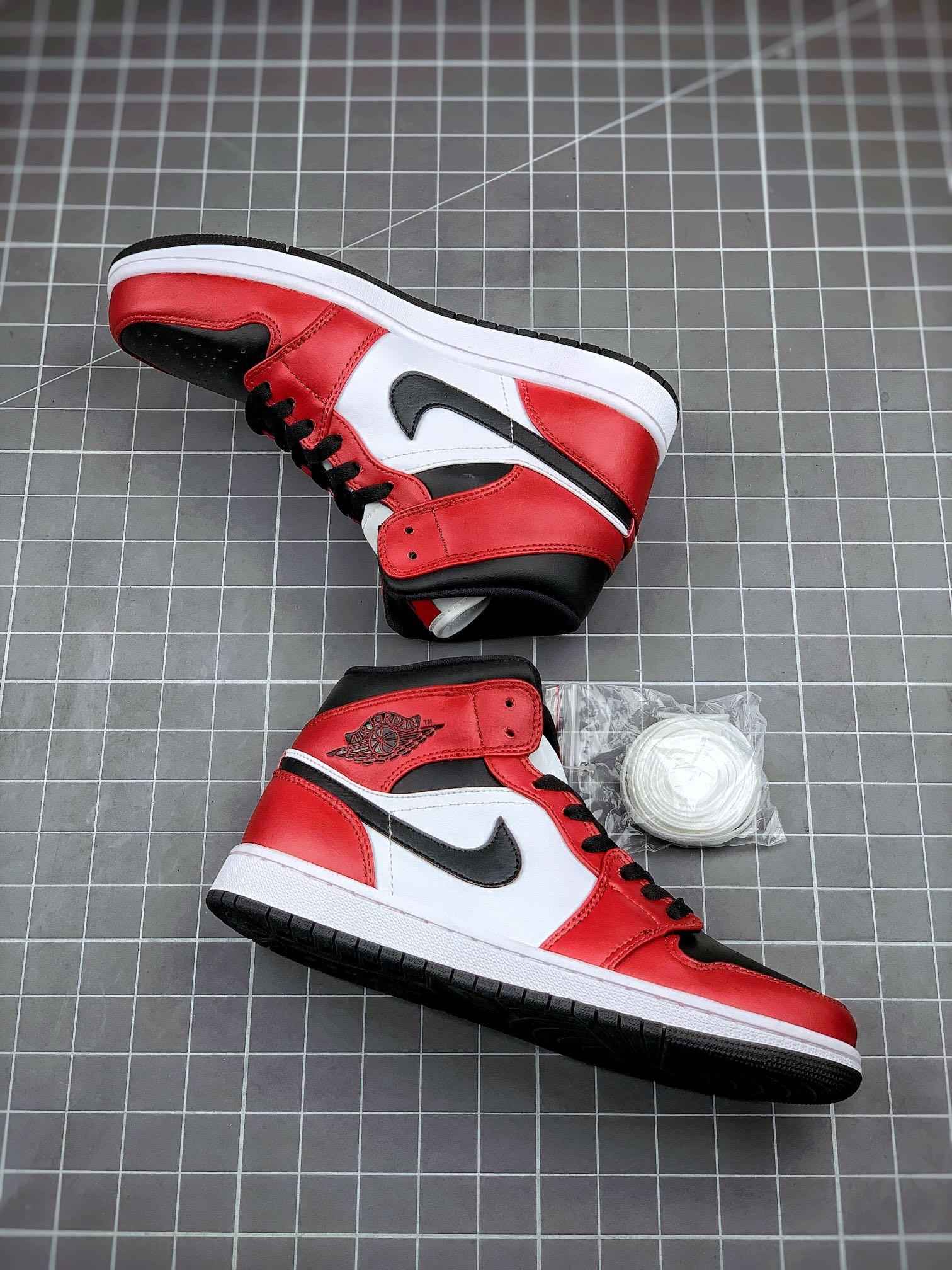 Custom Air Jordan 1 Mid “Gym Red” 554724-069