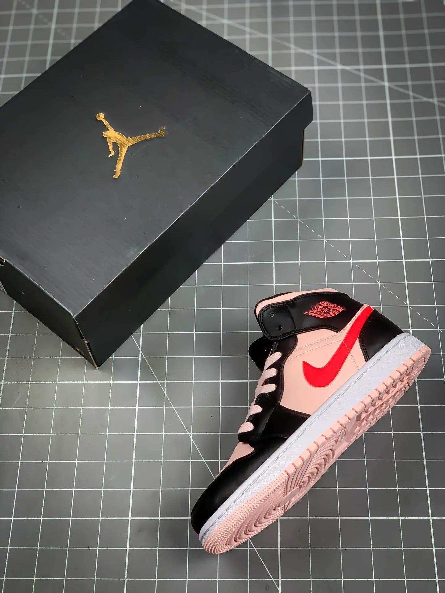 Custom Air Jordan 1 Mid Pink - sneakerhypesusa